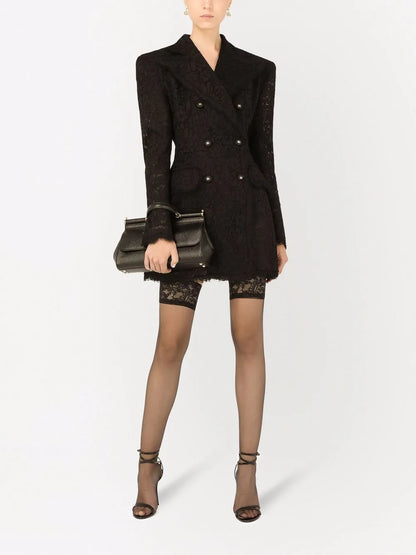 Cordonetto-Lace Double.Breasted Blazer