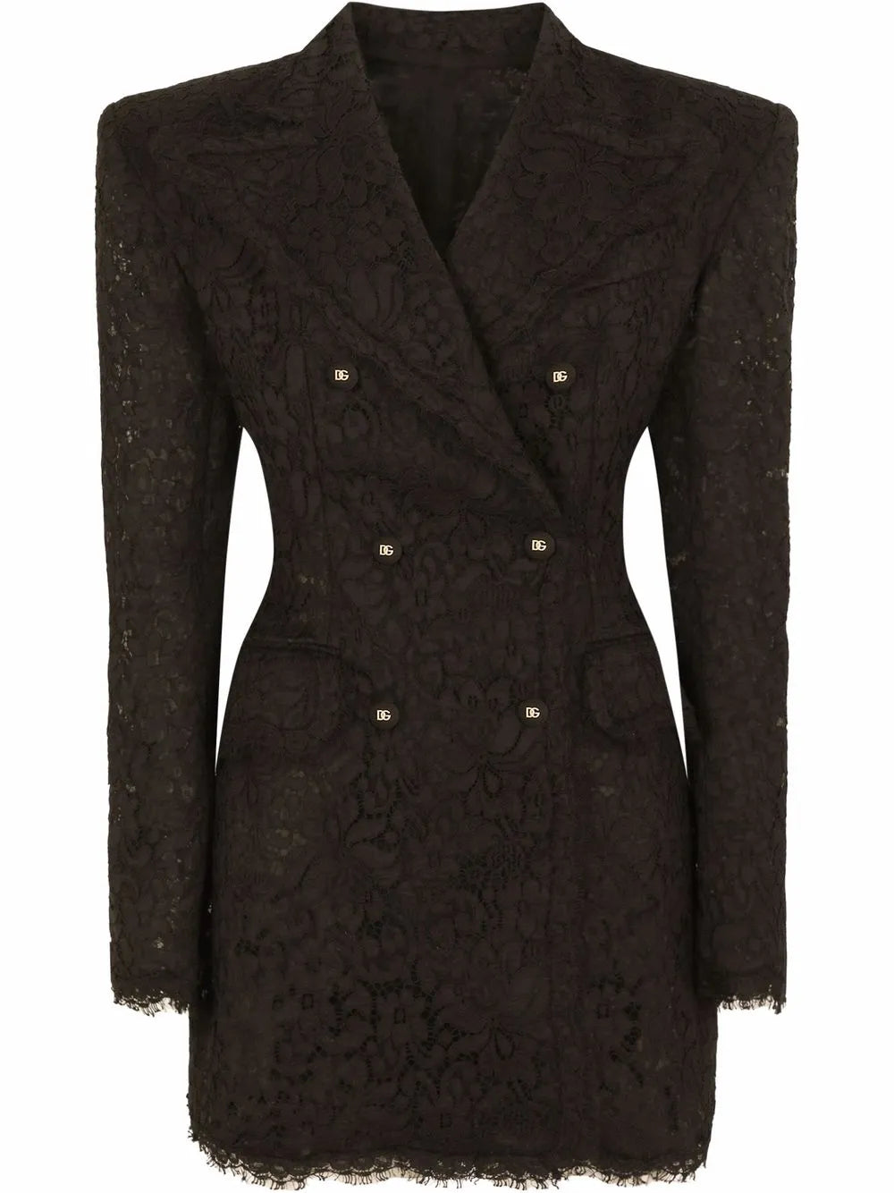 Cordonetto-Lace Double.Breasted Blazer