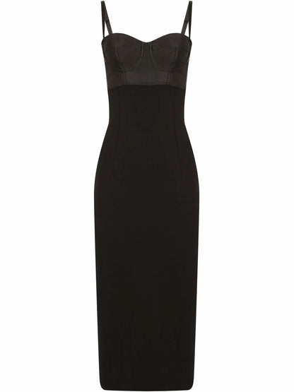 Cut-Out Bustier Midi-Dress