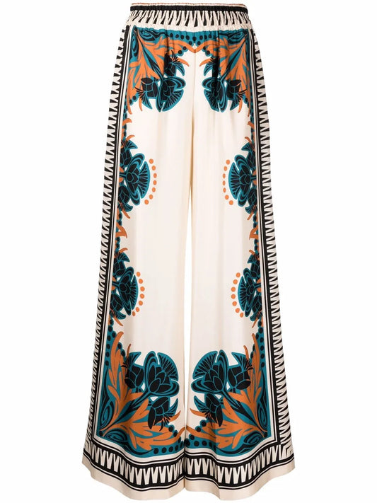 Placée Placed-Print Palazzo Trousers