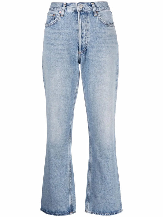 High-Waisted Bootcut Jeans