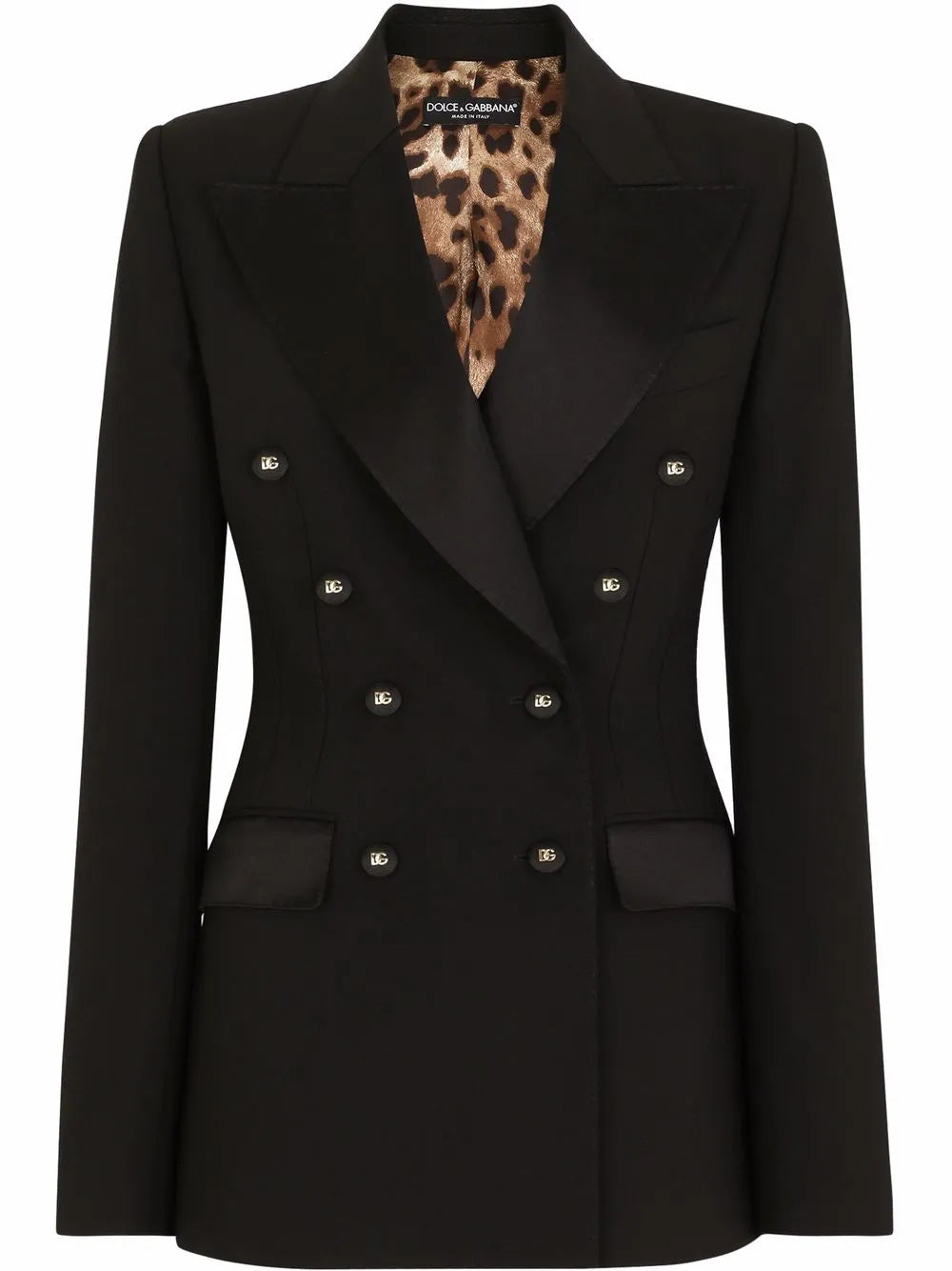 Satin Double-Breasted Blazer