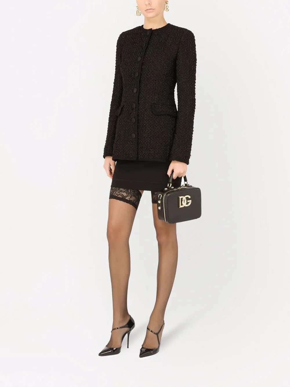 Single-Breasted Tweed Jacket