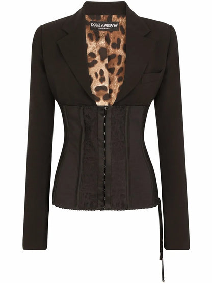 Lace-Up Bustier Jacket