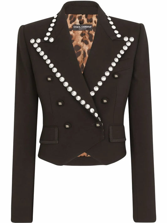 Spencer Crystal-Embellished Wool Jacket