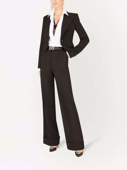 Cordonetto-Lace Cropped Blazer