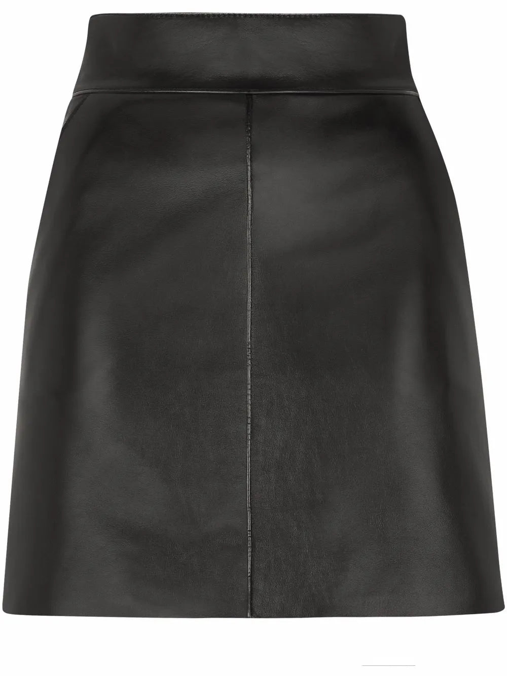 A-Line Leather Miniskirt