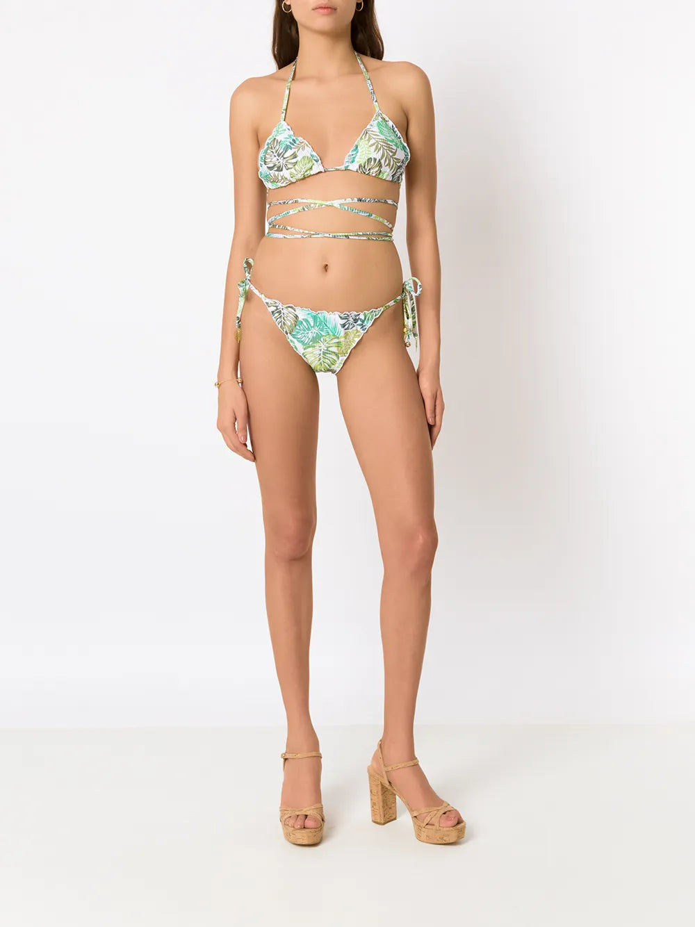 Palm Leaf Print Bikini