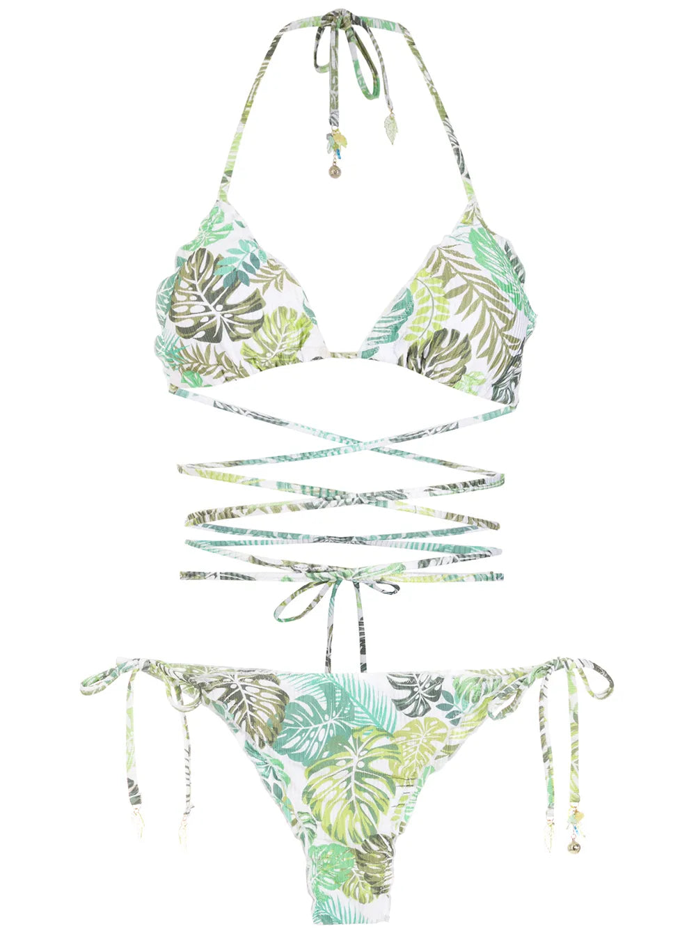 Palm Leaf Print Bikini