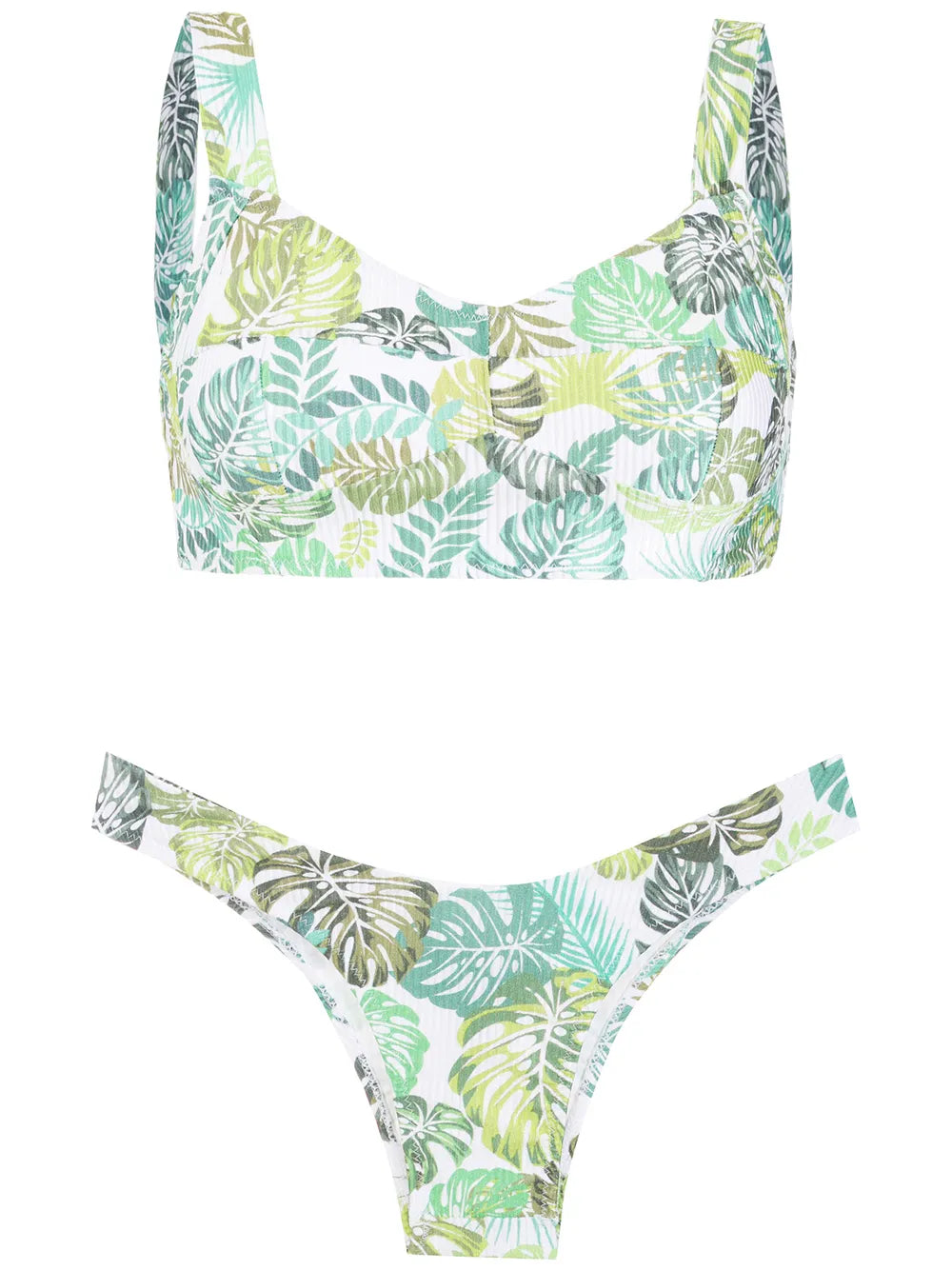 Palm Leaf Print Bikini