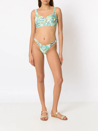 Palm Leaf Print Bikini