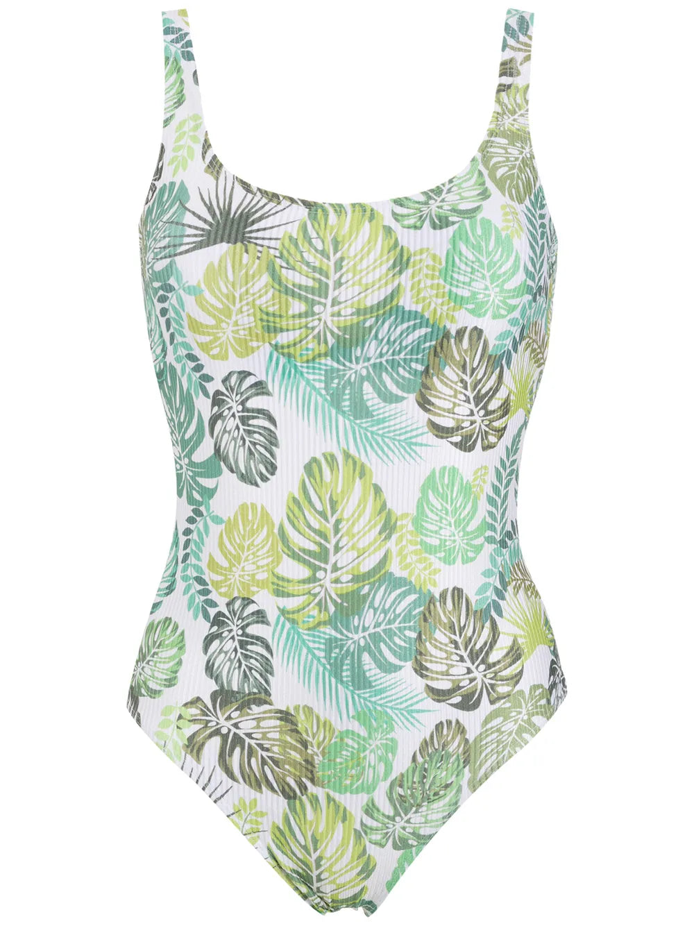 Palm Leaf Print Swimsuit