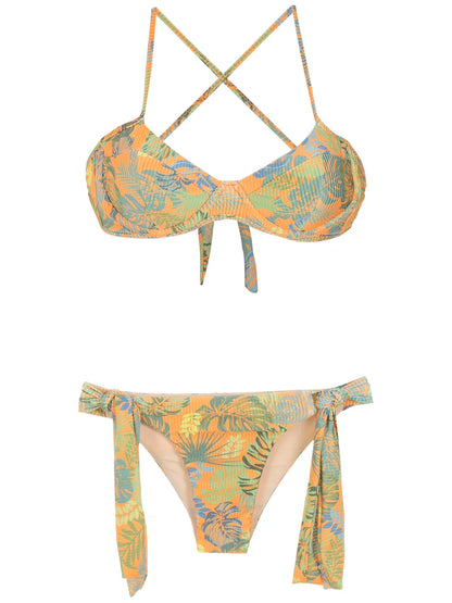 Palm Leaf Print Bikini