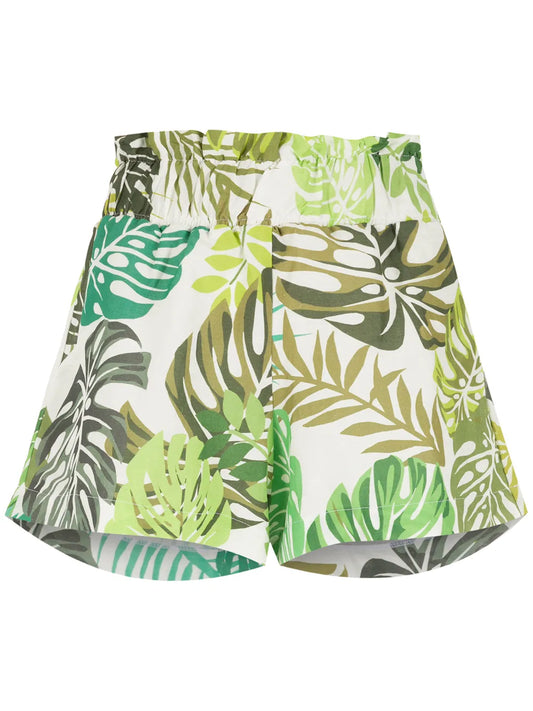 Palm Leaf Print Shorts