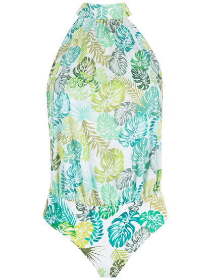 Palm Leaf Print Bodysuit
