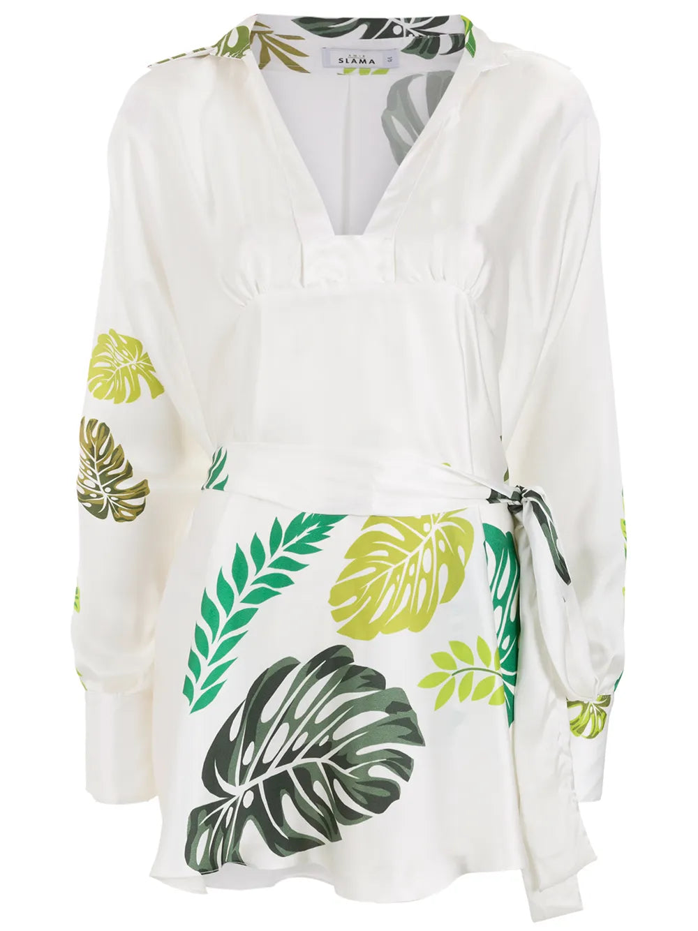 Palm Leaf Print Beach Dress