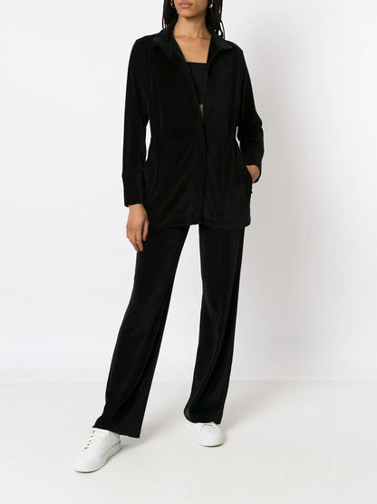 Plush Straight-Leg Trousers