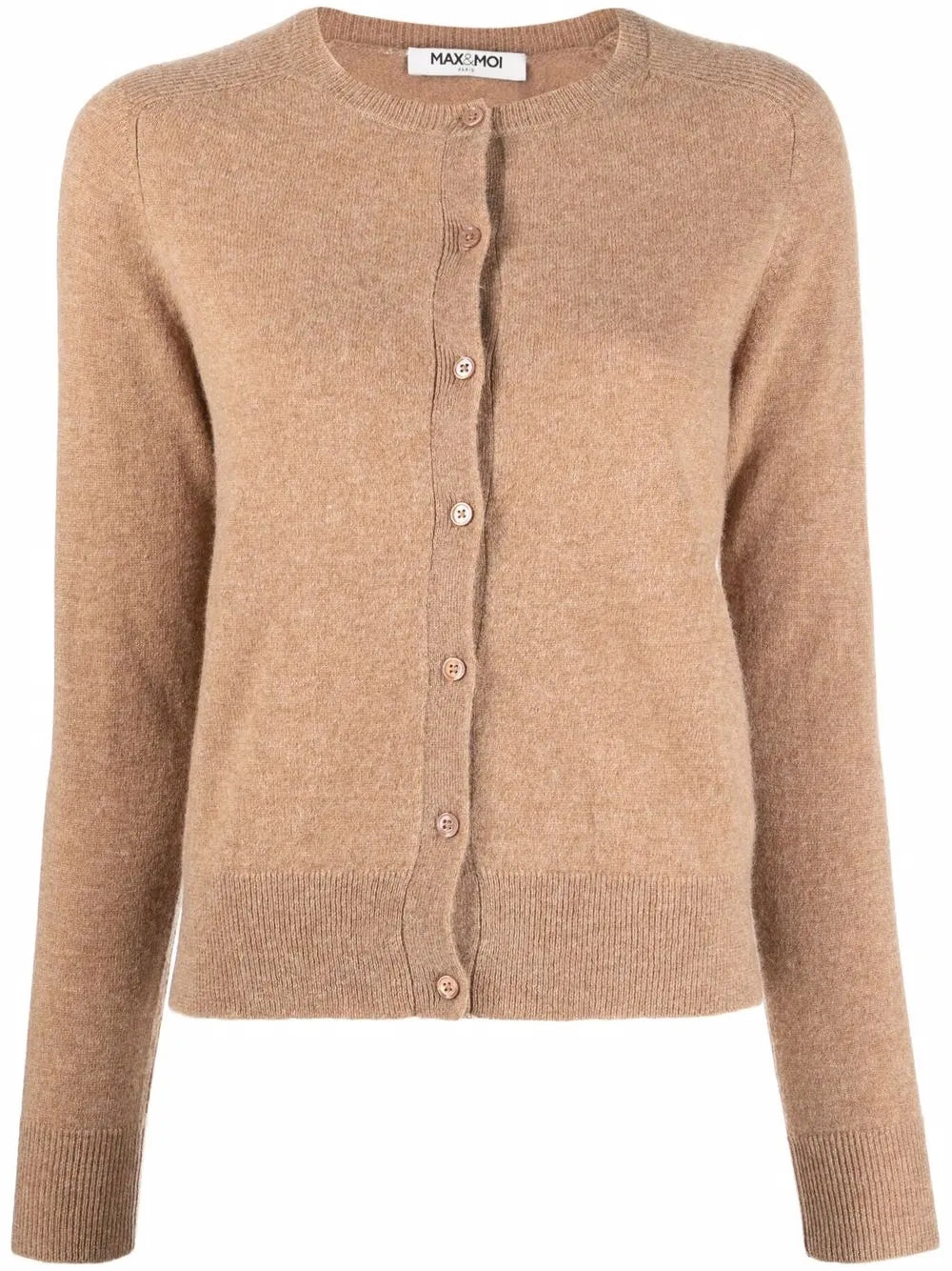 Crew-Neck Cashmere Cardigan