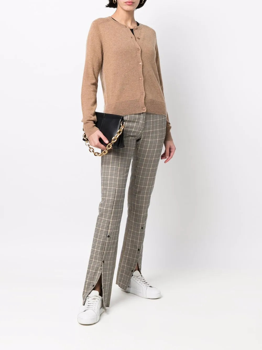 Crew-Neck Cashmere Cardigan