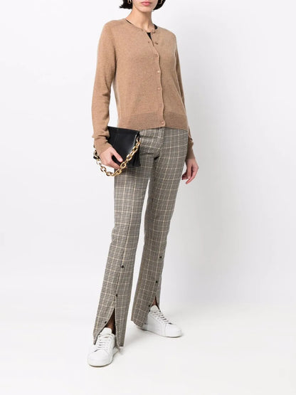 Crew-Neck Cashmere Cardigan