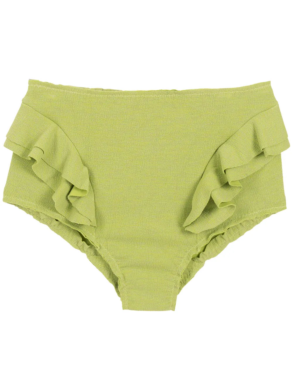Ruffle-Trimmed High-Rise Bikini Bottoms