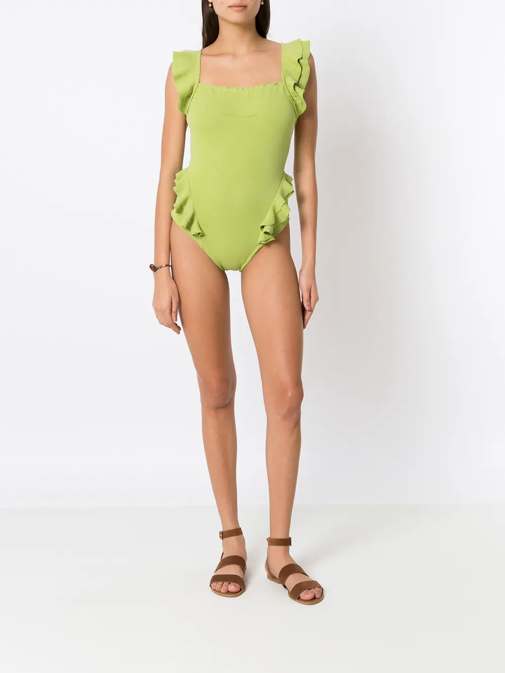 Ruffle-Trimmed Swimsuit