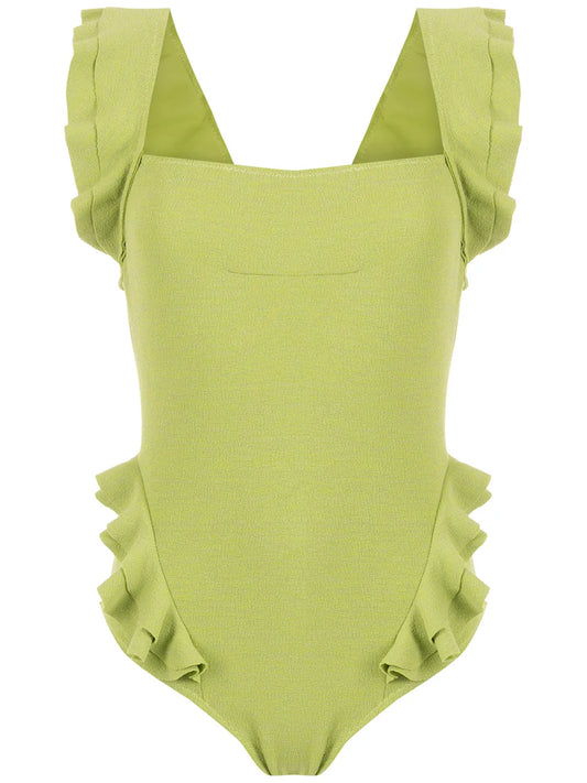 Ruffle-Trimmed Swimsuit