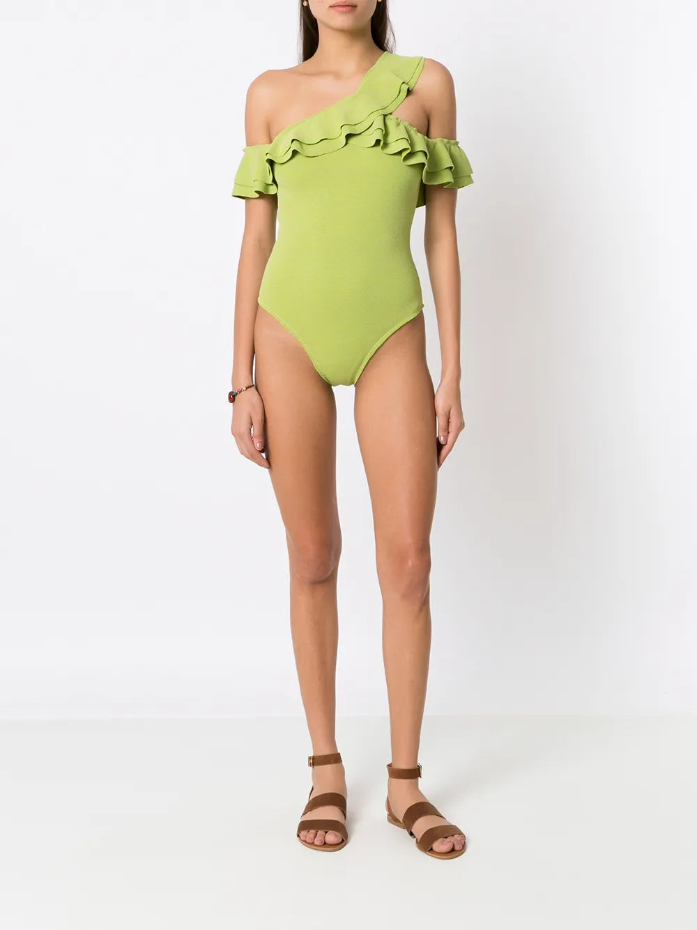 Ruffle-Trimmed Swimsuit