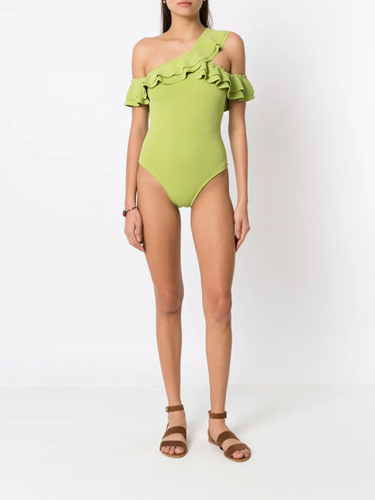Ruffle-Trimmed Swimsuit