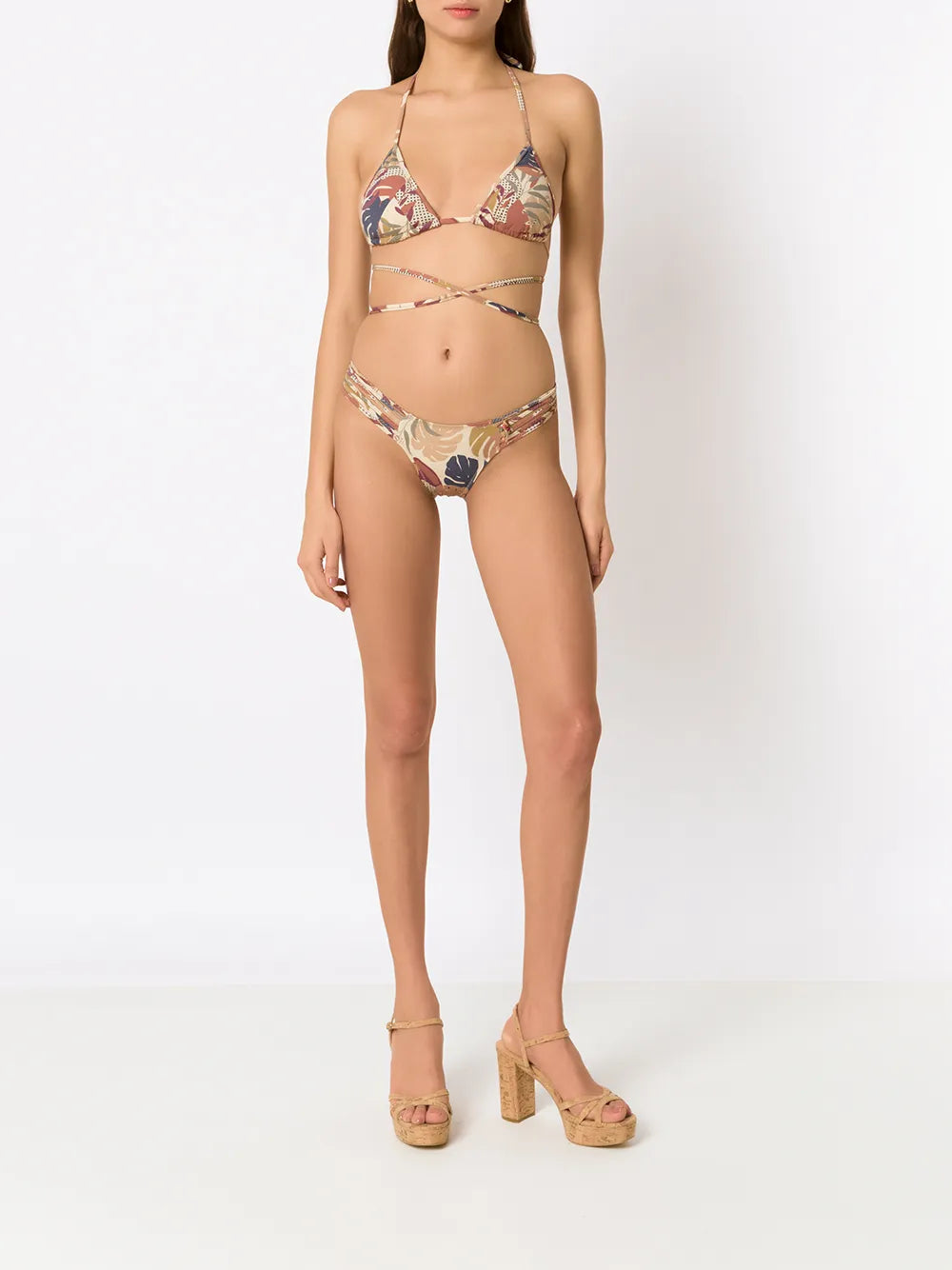 Palm Leaf Print Bikini
