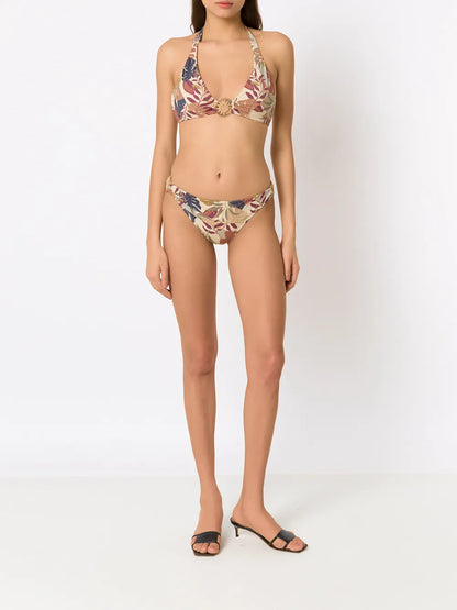Palm Leaf Print Bikini