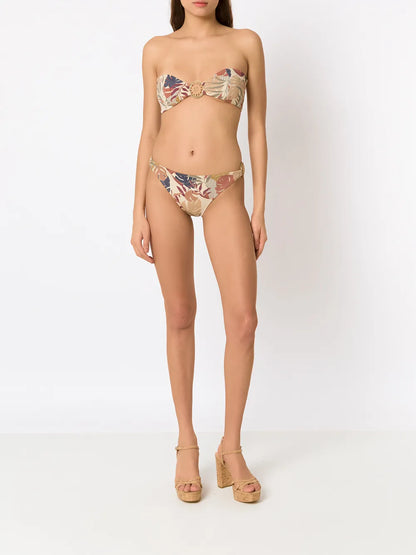 Palm Leaf Print Bikini