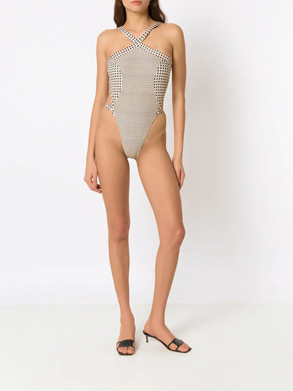 Polka-Dot Print Swimsuit