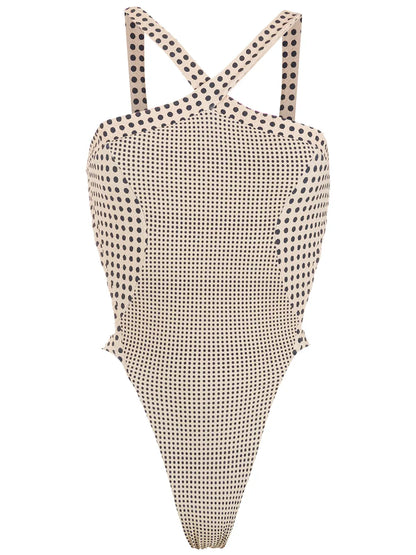 Polka-Dot Print Swimsuit