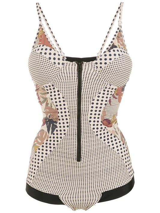 Geometric Panelled Swimsuit