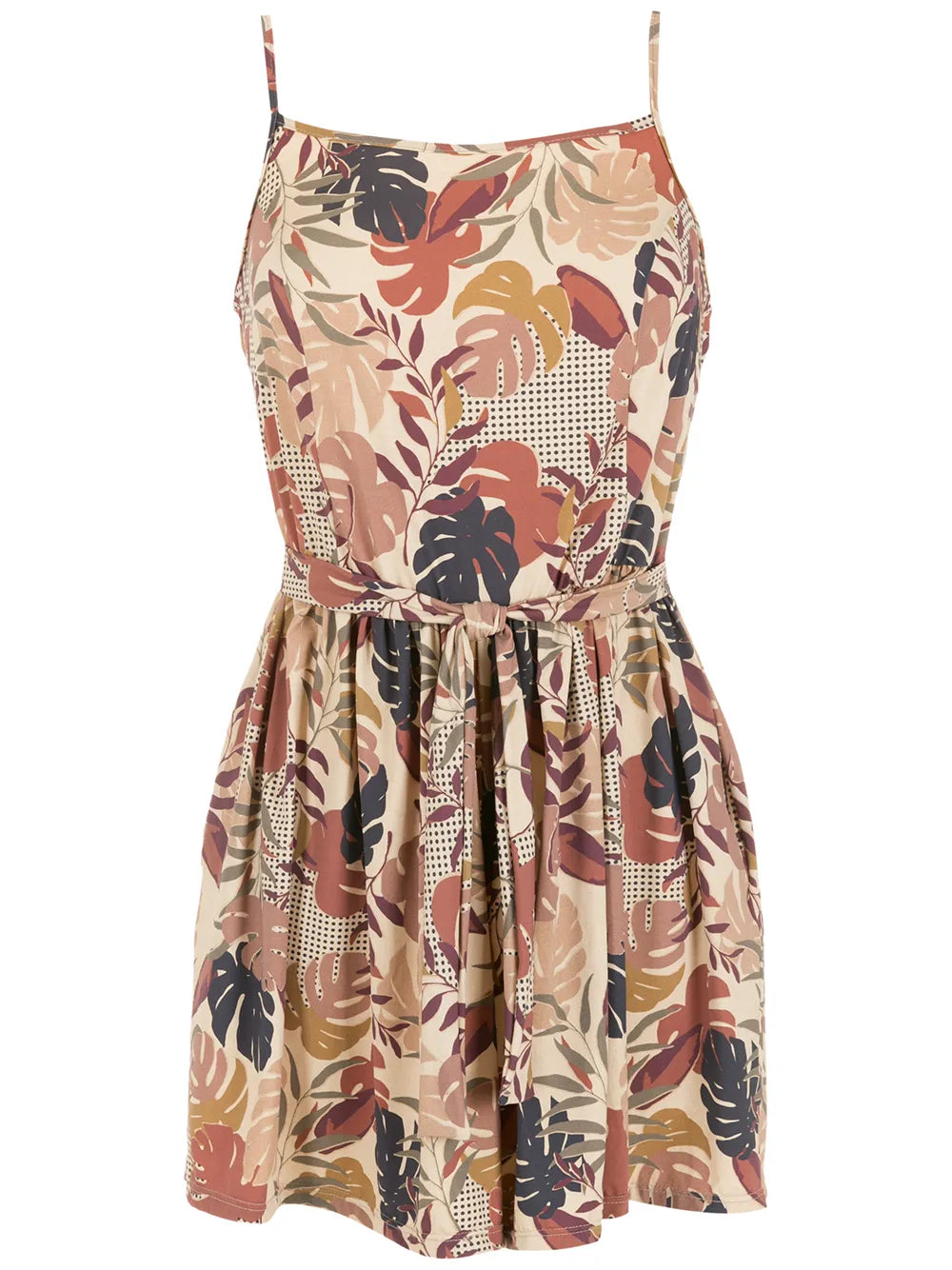 Palm Leaf Print Playsuit