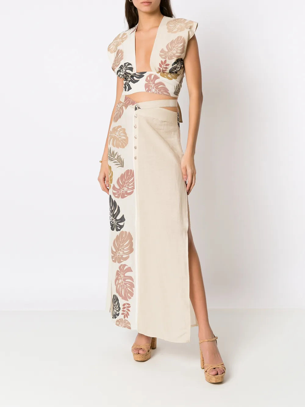 Palm Leaf Print Top