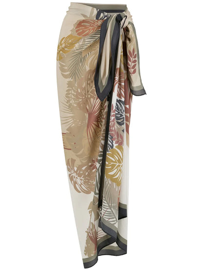 Palm Leaf Print Pareo