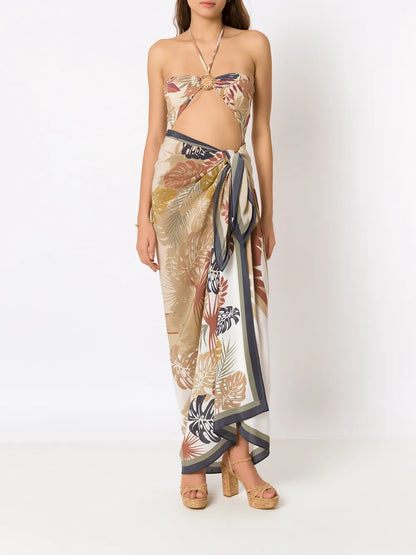 Palm Leaf Print Pareo