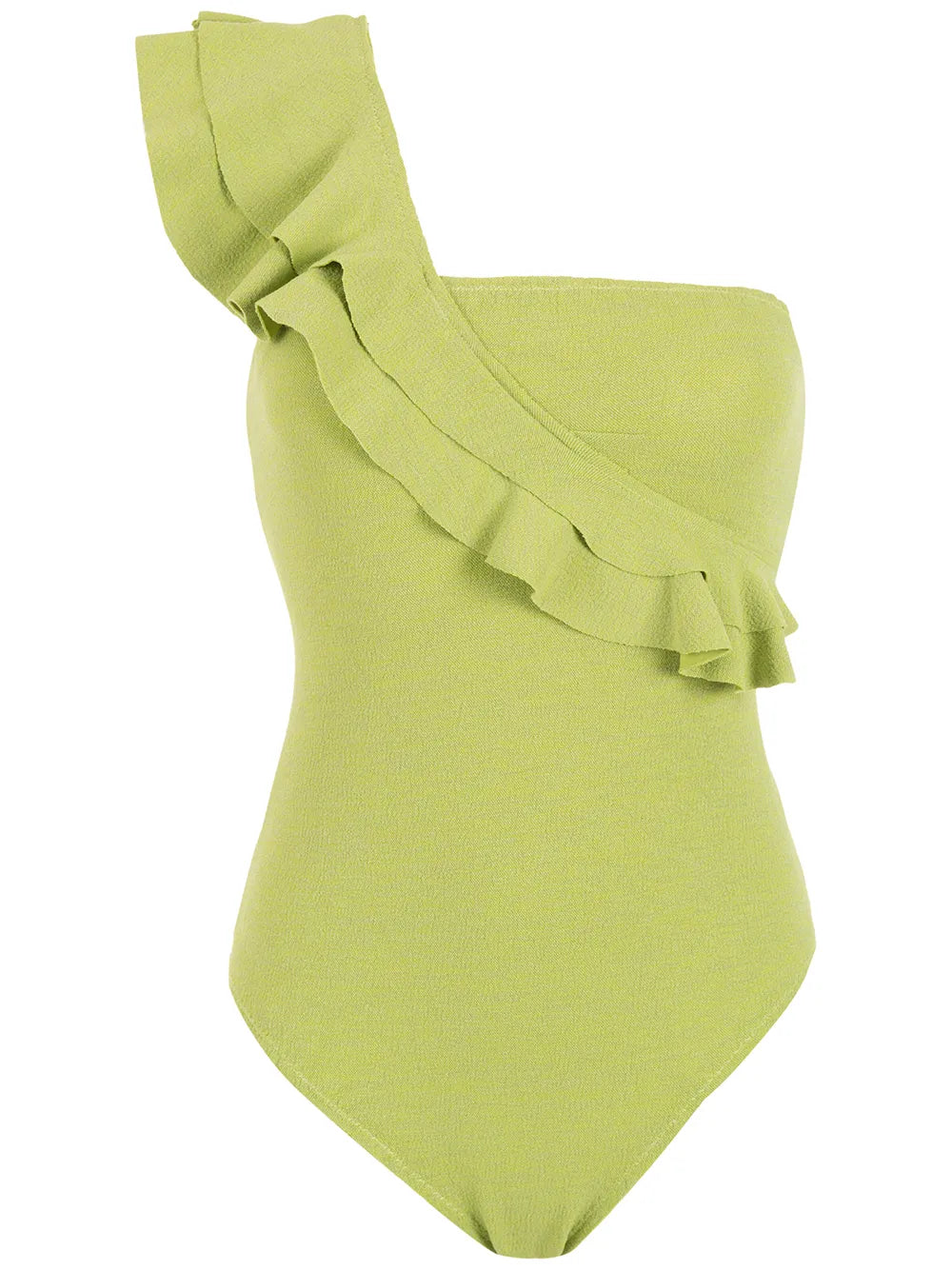 Ruffle-Trimmed One-Shoulder Swimsuit