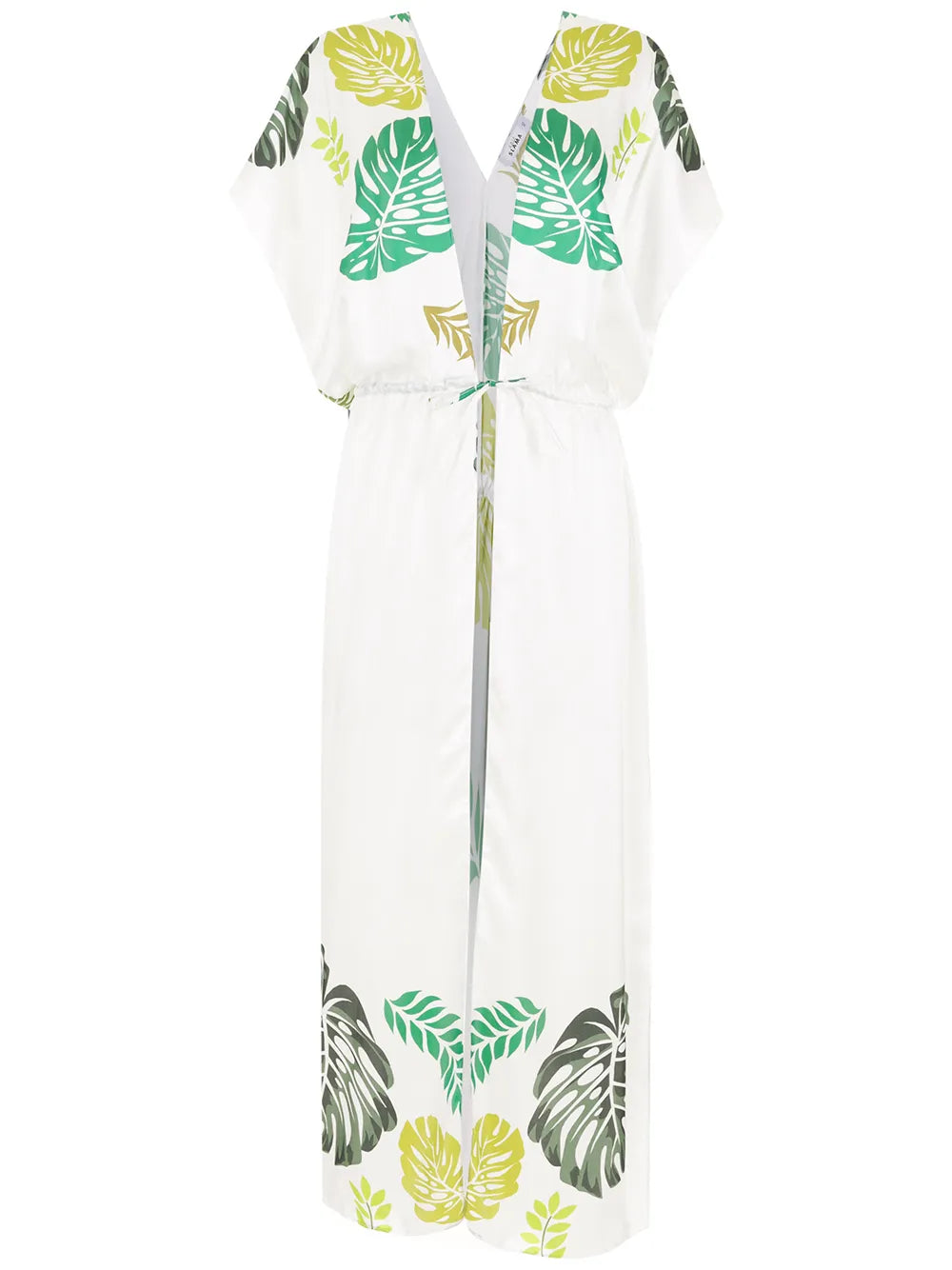 Palm Leaf-Print Beach Dress