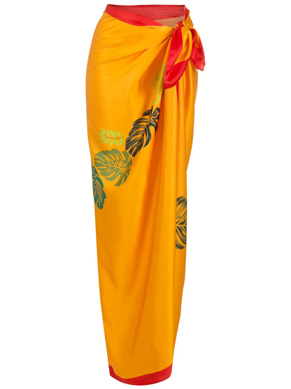 Palm Leaf Print Pareo