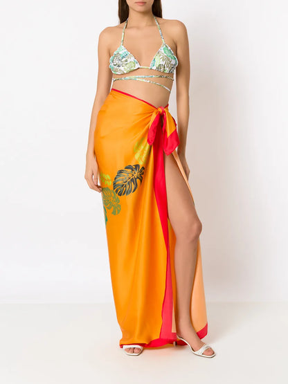 Palm Leaf Print Pareo