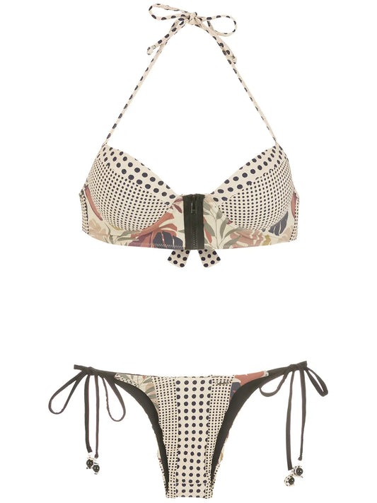 Polka-Dot Print Bikini