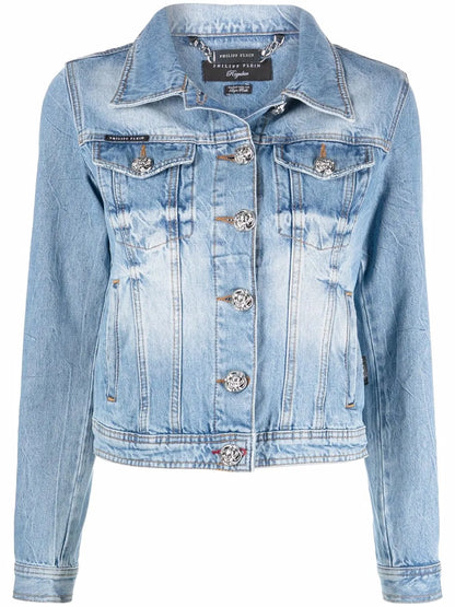 Logo-Plaque Denim Jacket