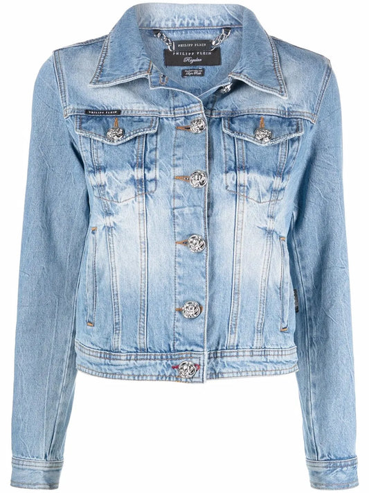 Logo-Plaque Denim Jacket