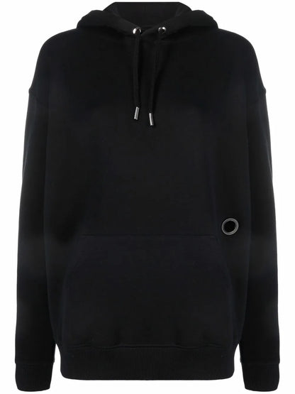 Scarf-Detail Cotton Hoodie