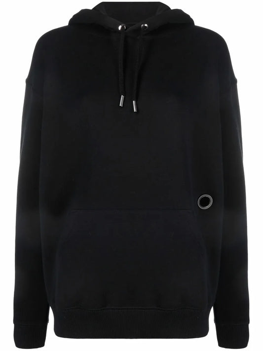 Scarf-Detail Cotton Hoodie