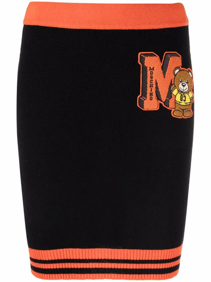 Collegiate-Logo Knitted Skirt