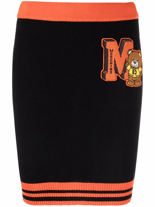 Collegiate-Logo Knitted Skirt